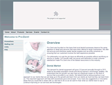 Tablet Screenshot of pro-dent.ca